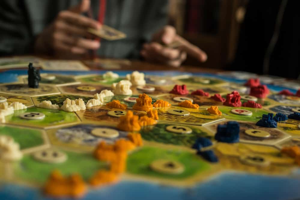 Board game with pieces that's strategy game for collecting board games
